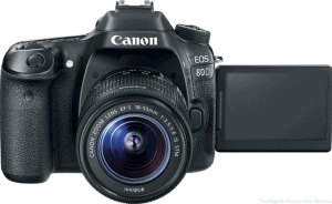 Black Canon EOS 80D DSLR