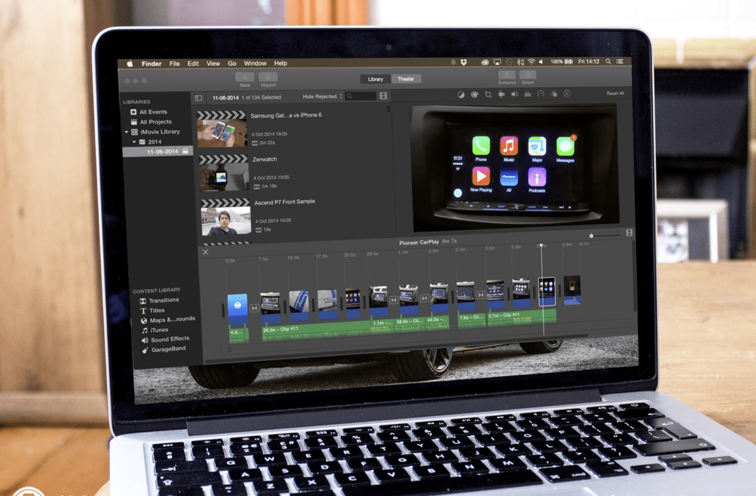 laptop showing video editing program