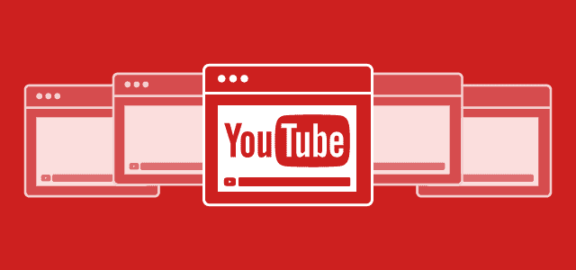 youtube logo with various background screens