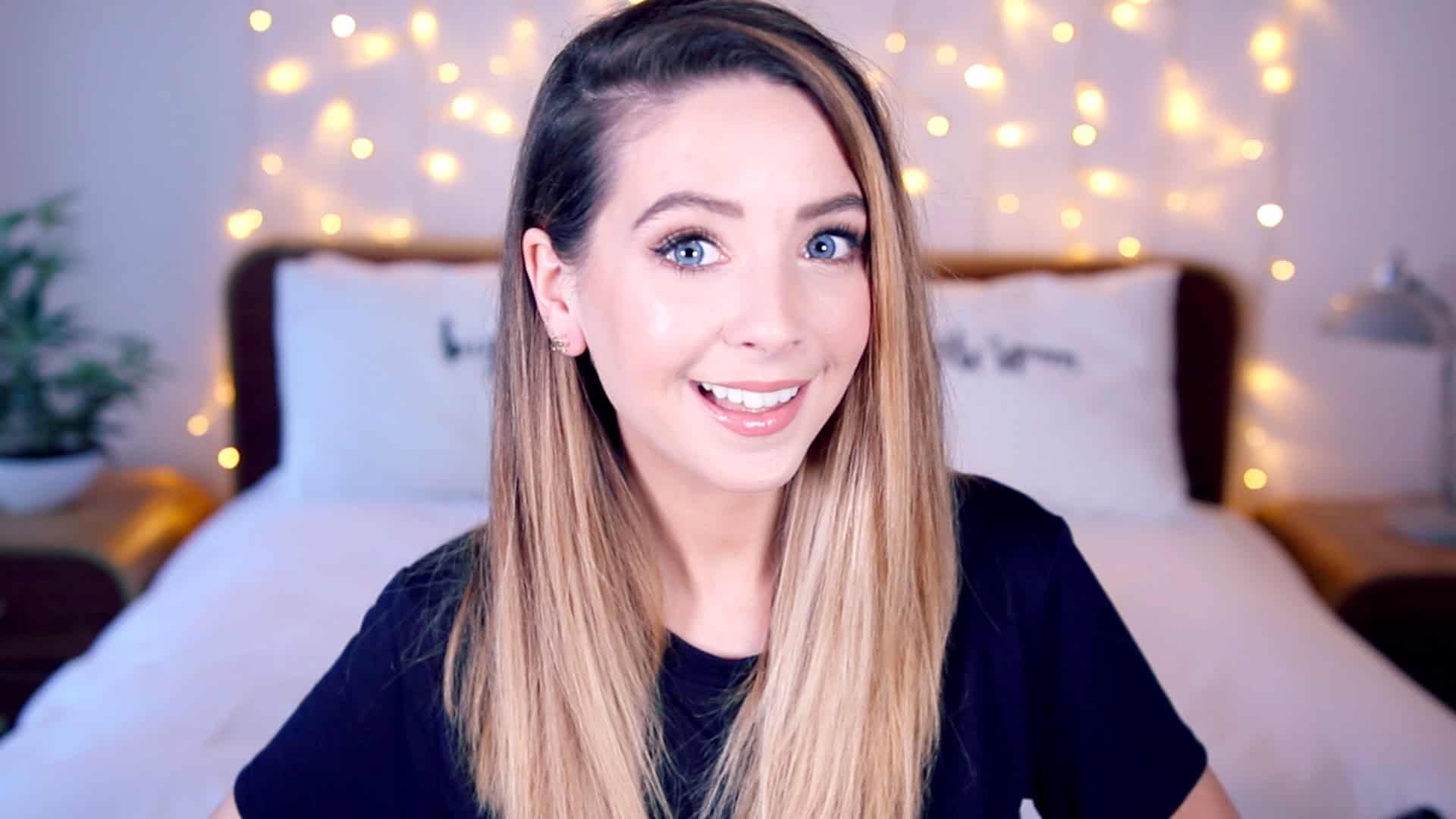 Zoella recording from her room