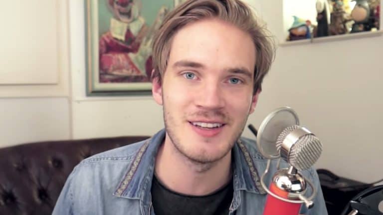 PewDiePie speaking for the camera