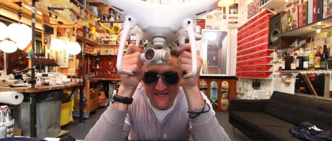 casey neistat holding a drone