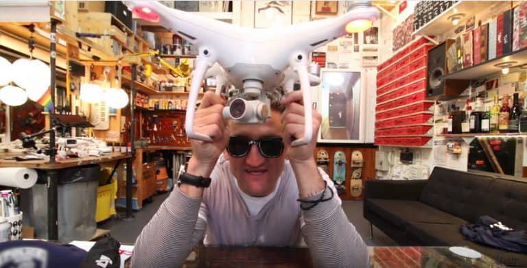 casey neistat holding a drone