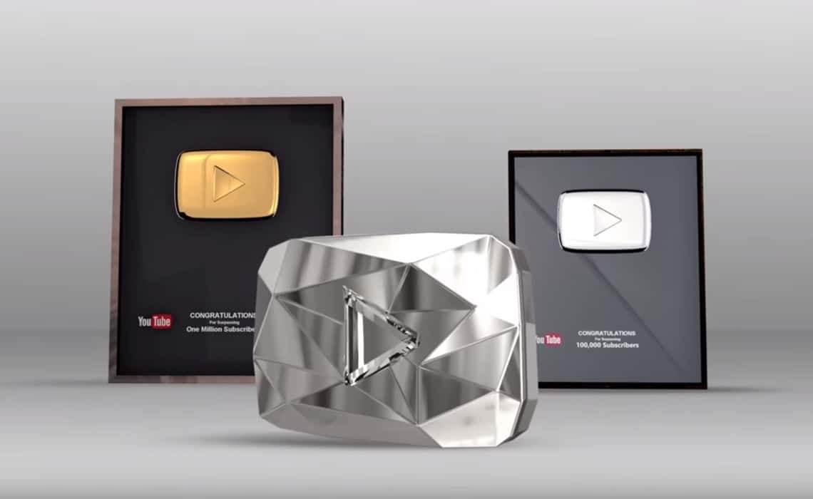 platinum and gold plaques from youtube