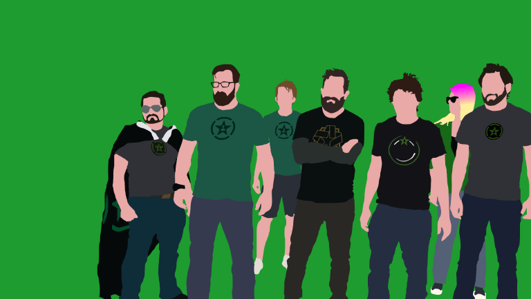 minimalist illustration of 7 people