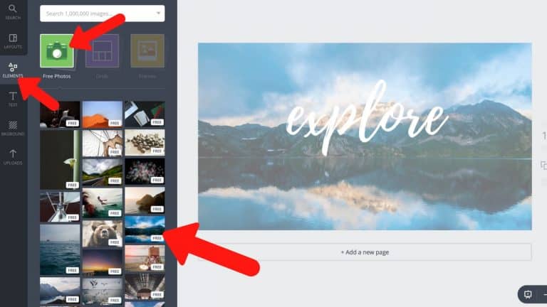 choosing an image for canva youtube thumbnail