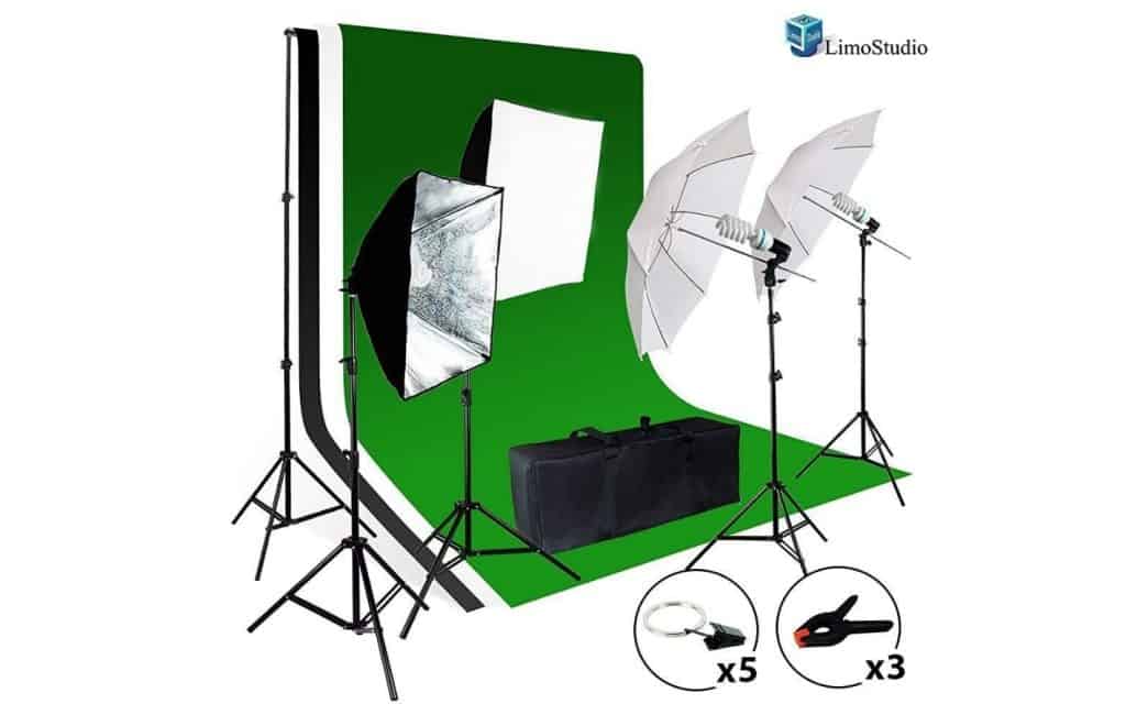 LimoStudio 800W 5500K Umbrella Softbox Lighting Kit review