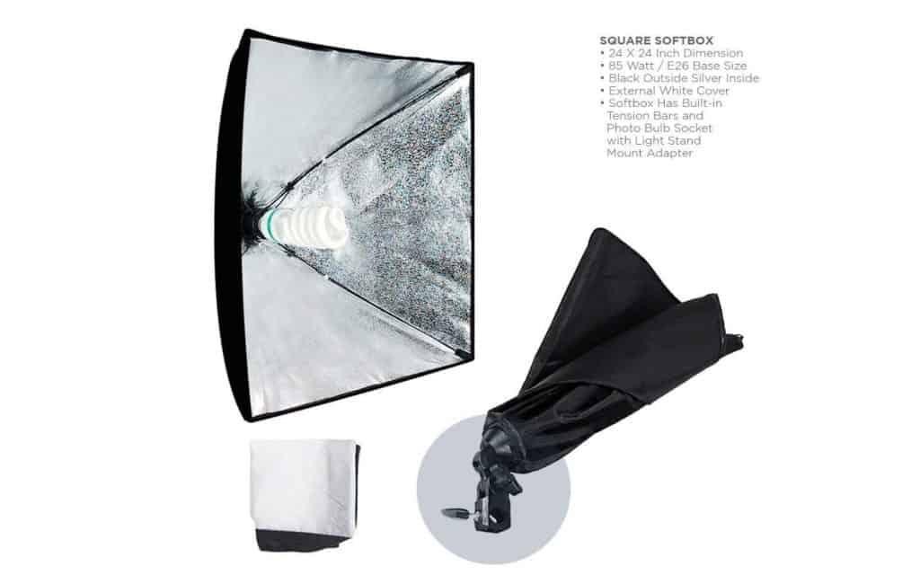 LimoStudio 800W 5500K Umbrella Softbox Lighting Kit foldable lights