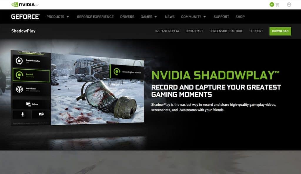 Screenshot NVIDIA Shadowplay