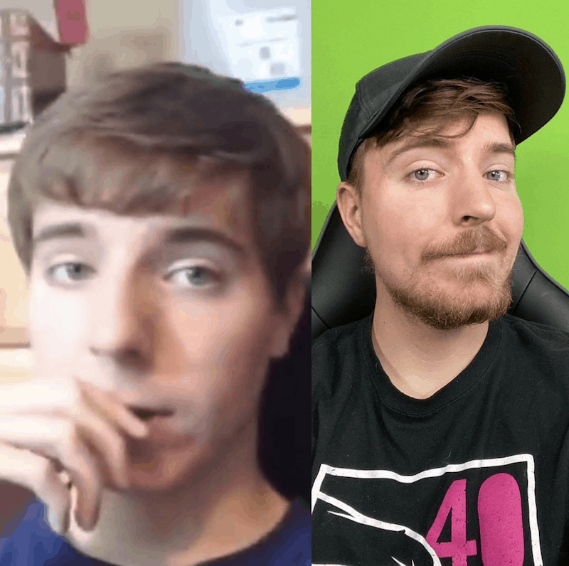 mr beast now and then