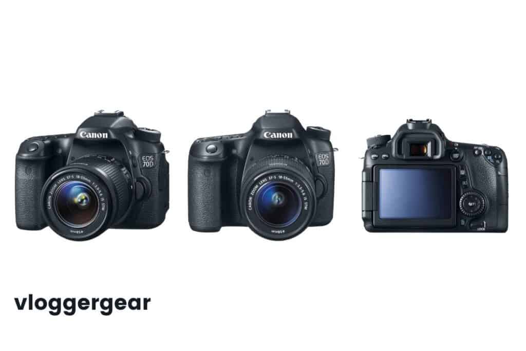 The Canon EOS 70D in different angles