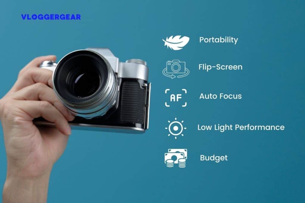 What to Look For When Buying a Vlogging Camera infographic